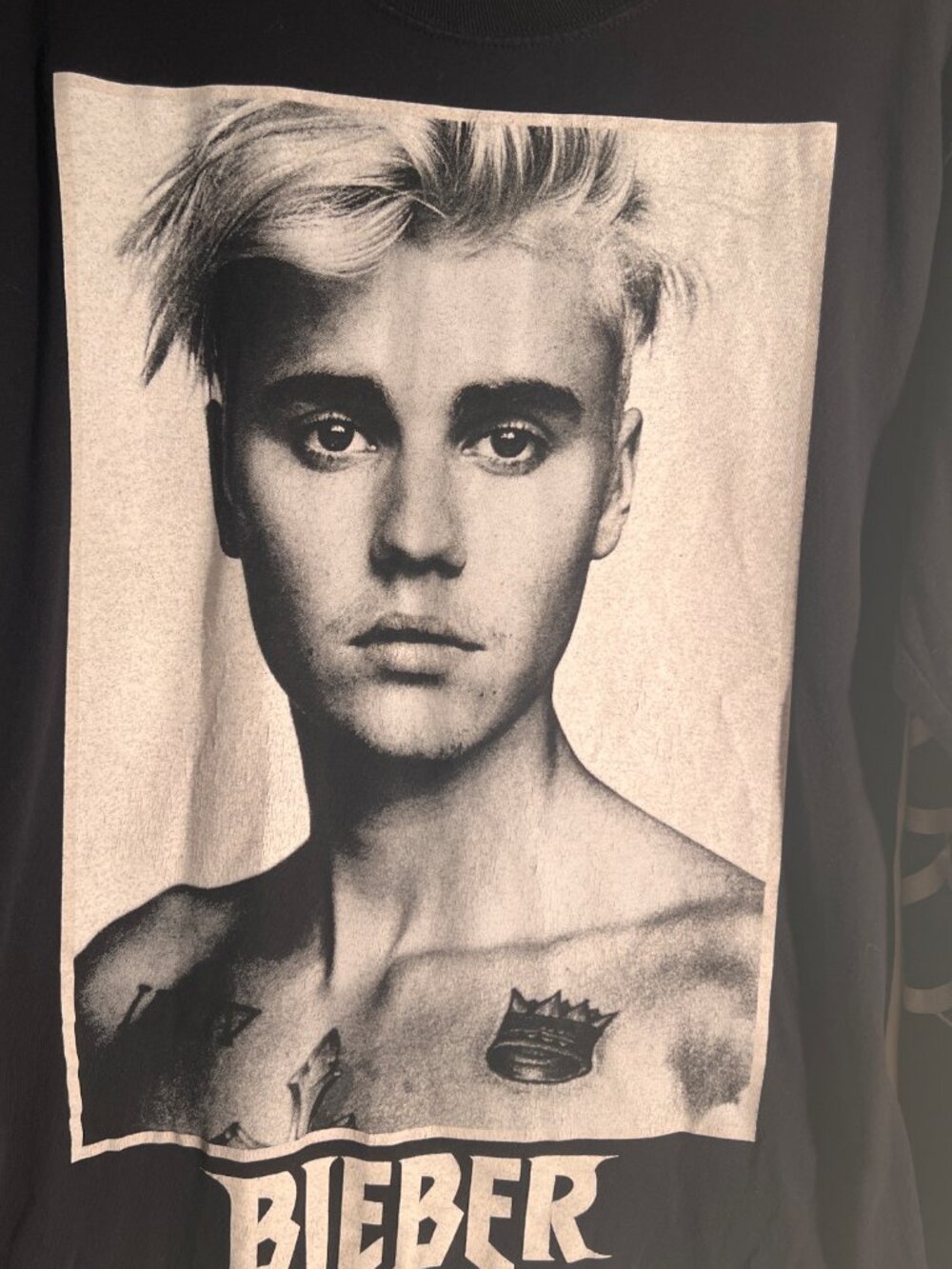 Justin Bieber Purpose Tour "Sorry" Graphic Long Sleeve Shirt Large